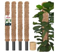4 pcs Tuteur Plante - KOTARBAU® - 3,2x50cm - Fibre de Coco - Marron - pour Plantes Grimpantes