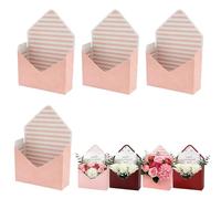 4 Pcs Valentine Envelope Boxes Envelopes Gift Box for Valentines Day Flower Bouquet Romantic Gift Folding Envelope Boxes for Flowers Wedding Valentine’s Day Party Proposal Decorative