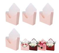 4 Pcs Valentine Envelope Boxes Envelopes Gift Box for Valentines Day Flower Bouquet Romantic Gift Folding Envelope Boxes for Flowers Wedding Valentine’s Day Party Proposal Decorative