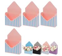 4 Pcs Valentine Envelope Boxes Envelopes Gift Box for Valentines Day Flower Bouquet Romantic Gift Folding Envelope Boxes for Flowers Wedding Valentine’s Day Party Proposal Decorative