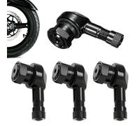 4 PCS Valve Coudée Moto 90 Degrés, Adaptateur pour Gonflage Rapide des Pneus, Entretien de Pression d'urgence, Alliage d'Aluminium Durable, pour Moto Vélo Camping-Car Camion