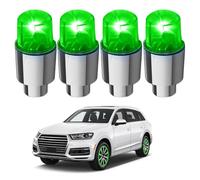 4 PCS Wheel Lights étanche décoratifs alliages LED LED Valve de soupape Cape de Tige Tige pour Voitures Accessoires Camion, Vert