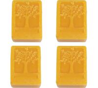 4 Pcs Yellow Beeswax Block For Candle,Lip Balm,Lotion,Furniture Polish-400g