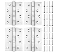 4 PcsCharniere Porte, Charnières pour Placards, Charniere Inox, Charnière en Acier Inox, Charnières pour Porte Placard, Charnière Invisible pour Fenetre Jardin Tiroir Boîte Meubles(100 x 73 x 2 mm)