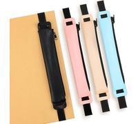 4 Pen Holders Journal Pen Pouches Pu Leather Notebook Pencil Case With Elastic Band Pen Bags For Notebook Planner Pink Blue Khaki Black