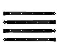 4 Penture Percée - Aluminium - Noir - Longueur 544 mm - Diamètre 14 mm - pour Volet battant - Charnière pour Volet Battant - Fabrication Française