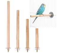 4 Perchoirs pour Oiseaux, Accessoires pour Cage De Perruches | 10/15/20/25 cm, Cages à Perroquets, Limer Les Griffes, Grimper Ou Se Tenir Debout, Avec Fixation