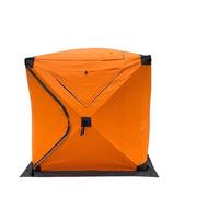 4 Person Ice Fishing Tent, Windproof Insulated Cotton Shelter with Quick Setup, Portable Thickened Warm Winter for Outdoor(Orange Color)