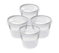 4 Petites Boîtes rondes pour frigo et congélateur