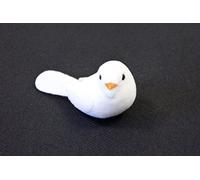 4 petites colombes blanches en polyester pour décoration mariage - Blanc - Taille Unique