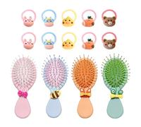 4 Petites Peignes Et 10 Cordes À Cheveux D'Animaux, Mini Peignes De Massage, Cordes De Cheveux Simples Pour Enfants Et Outils De Finition De Coiffure.