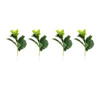 4 petits arbres artificiels à feuilles de violon, 11 pouces, Faux Ficus Lyrata, pour la maison, mariage, décoration intérieure