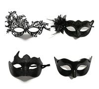 4 Pezzi Maschera Veneziana, Veneziane Maschera Maschera Sexy Travestimento Decorazione Femme Masquerade Pizzo Maschera Carnaval da Ballo pour Halloween Carnaval Festa Party Della Sfera Degli