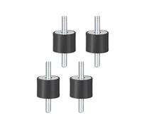4 Pezzi Supporti in Gomma Anti Vibration Silentblock,Supports en caoutchouc M6 - Vis à double extrémité - amortisseur anti-vibrations - Bobine en caoutchouc pour bateau, voiture - M6*18 VV 20 x 30 mm