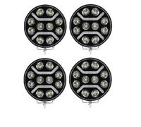 4 Phares de Travail Auxiliare Longue Portée + Feu de Position Orange Blanc LED 11000 Lm 12V 24V 125W - Camion Poids Lourds VTT 4x4