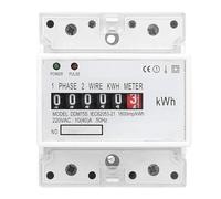 4 phases Compteur d'électricité, 35mm compteur triphasé étalonné KWh d'électricité pour compteur intermédiaire, compteur d'électricité numérique AC 220V/230V 10-40A monophasé de puissance rail DIN
