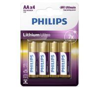 4 PHILIPS LITHIUM ULTRA AA BATTERIES MIGNON FR6 1.5V BLISTER 4BL EXP 2032 NEUF