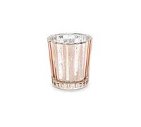 4 Photophores en verre rose gold 6 cm