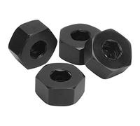 4 pi¡§¡§Ces adaptateurs de moyeu Hexagonal de Roue combinateur Adaptateur Hexagonal de moyeu de Roue Accessoire pour WPL D12 1/1 camions RC 5mm ¡§¡è 12mm(Noir) Accessoires de Voitures Miniatures,