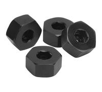 4 pi¡§¡§Ces adaptateurs de moyeu Hexagonal de Roue combinateur Adaptateur Hexagonal de moyeu de Roue Accessoire pour WPL D12 1/1 camions RC 5mm ¡§¡è 12mm(Noir) Accessoire