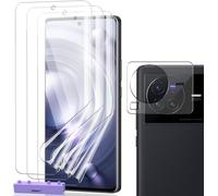 4 Pi¿¿Ces Protection D'¿¿Cran Pour Vivo X80 Pro, Protecteur D'¿¿Cran Flexible Film 3 Pi¿¿Ces Et Protection D'objectif 1 Pi¿¿Ces. Anti-Rayure Haute D¿¿Finition Protection Pour Vivo X80 Pro