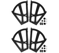 4 pices charnières pour armoire à chaussures en acier inoxydable avec cadre rabattable et étagère de rangement à chaussures - Noir