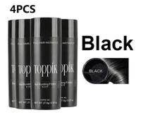 4 Pices Noir - Toppik Fibres Capillaires Noires Kerbrian, Spray Paississant, Poudre De Croissance, Repousse Traitement Capillaire