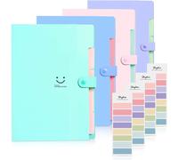4 Piece A4 Document Sorter,Flexible And Lightweight Expanding School Filing File Folder Document Storage For Office,Home,School,Travel.[Q99]
