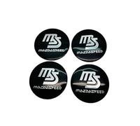 4 Pièce Autocollants Cache Moyeu pour Mazda 2 I Bj. 2003-2007 56mm, Autocollant avec Emblème Centre pour Passionnés d'Auto & Utilisation Quotidienne