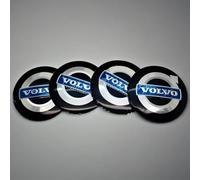 4 Pièce Autocollants Cache Moyeu pour Volvo V40 2012-2020 56mm, Autocollant avec Emblème Centre pour Passionnés d'Auto & Utilisation Quotidienne