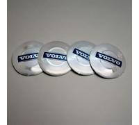 4 Pièce Autocollants Cache Moyeu pour Volvo V60 II Cross Country 2018-56mm, Autocollant avec Emblème Centre pour Passionnés d'Auto & Utilisation Quotidienne