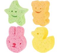 4 Piece Baby Bath Sponge,Children's Bath Sponge,Hydrophilic Baby Sponge,Konjac Bath Sponge For Baby,Soft Cute Shapes For Children,For Children Babies
