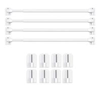 4 Pièce Barres de Vitrage Extensible Tringle Rideau Sans Percage Réglable Tringle a Rideau pour Fenetre Pvc (4PCS-40-70CM)