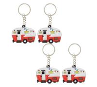 4 Pièce Clés de Caravane, Accessoires RV, Voiture, Camping, pour Amoureux, Porte-Clés de Voiture, Porte Clé/Clef, de Camping, pour Amoureux, Cadeau de Voyage
