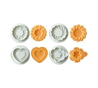 4-Piece Cookie Cutter & Embossing Stamp Set - Holiday Baking Mold | Easily Press and Mold Festive Holiday Patterns into Your Dough with This 4-Piece Abs Cookie Cutter and Embossing Stamp Set.