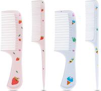 4 Piece Hair Brush,Detangling Brush and Combs Set for Girls Boys Hairdressing Dry and Wet Hair Cute Women Gift.[O73]