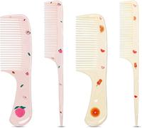 4 Piece Hair Brush,Detangling Brush and Combs Set for Girls Boys Hairdressing Dry and Wet Hair Cute Women Gift.[O72]