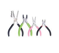 4 Piece Jewelry Making Pliers Set, High Carbon Steel Jewelry Pliers, Suitable for Making Beveled eye Rings, Manual Crimping Tool