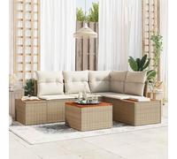 4-Piece Outdoor Patio Furniture Set, Modular Garden Sofa with Waterproof Storage Bag, Beige Cream Wicker Rattan Sectional Couch for Terrace, Backyard, Poolside, Durable Weather-Resistant Poly Rattan