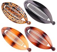 4 Pièce Pinces À Banane, Queue De Poisson Clip Pour Femmes Classique, Pinces À Cheveux Pour Femmes A Coda Di Pesce, Banane Poisson Cheveux, Pinces Queue De Poisson Pour Boucles Grossières Rétro