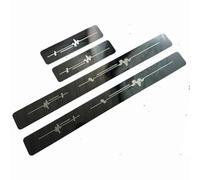 4 Pièce Protecteur Seuil De Porte Voiture pour Renault Megane 4 (Phase II) Grandtour 2020, Acier Inoxydable Bienvenue Pédale Anti-Rayures Antidérapant Accessoires, Black Lass