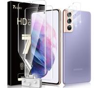 4-Piece Screen Protector Compatible With Samsung Galaxy S21/S21 5g (6.2 Inches), 2 Pieces Tpu Screen Protector And 2 Pieces Rear Camera Tempered Glass Double Protection High Transparency