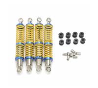 4 Pièces 1/10 Amortisseurs Doubles Sections En Acier Inoxydable Jaune Pour Voiture Télécommandée Accessoires De Mise À Niveau Pièces De Rechange Amortisseur RC
