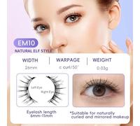 4 Pièces/1 Paire Nouveau 3 Faux Cils Magnétiques Facile À Porter Naturel Doux Aimant Quantique Outil De Maquillage Des Yeux Avec Applicateur Sans Colle.Em10 Without Clip.