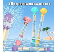 4 pièces/1 pièce Canon à eau avec 70 trous pour l'été, avec une conception de coque et de poignée, offrant une grande capacité de stockage d'eau. Convient pour les pelouses, les plages, les parcs aqua