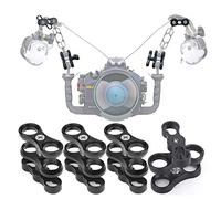 4 pièces 1 "Support de Pince à Bille en Aluminium pour système de Plateau de Bras de lumière de plongée sous-Marine, caméra de plongée de Photographie