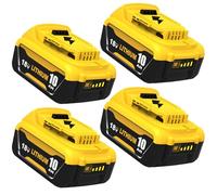 4 pièces 10.0Ah Batterie Remplacement pour Dewalt 18V 10000mAh DCB204 Batterie Compatible pour Dewalt DCB184 DCB200 DCB182 DCB180 DCB181 DCB182 DCB201 DCB203 Batterie pour Outil avec indicateur LED