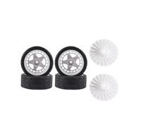 4 PièCes 12Mm Hex 65Mm Pneus de Roue en Caoutchouc pour XV-01 TT-01 TT-02 LC Racing PTG-2 HPI WR8 HSP 1/10 RC Car,2