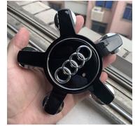 4 pièces 135mm Cache-moyeu avec Logo pour Jante en Alliage Compatible avec Audi sline A3 A4 A5 A6 A8 LQ3 Q5 Q7(Noir)