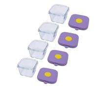 4 Pièces 140 Ml de Stockage de Nourriture pour Enfants Récipient de Nourriture pour Enfants 2.44x3.54in Boîte en Verre Récipient de Stockage de Nourriture Conteneurs de Collation